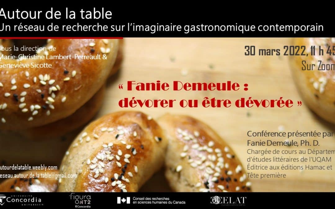 « Fanie Demeule : dévorer ou être dévorée », conférence de l’autrice sur sa démarche littéraire