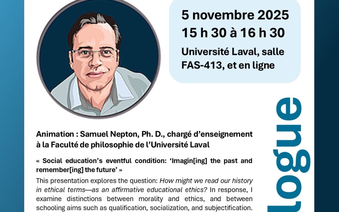 Dialogue avec Kent den Heyer « Pour une rencontre entre la philosophie et l’éducation »