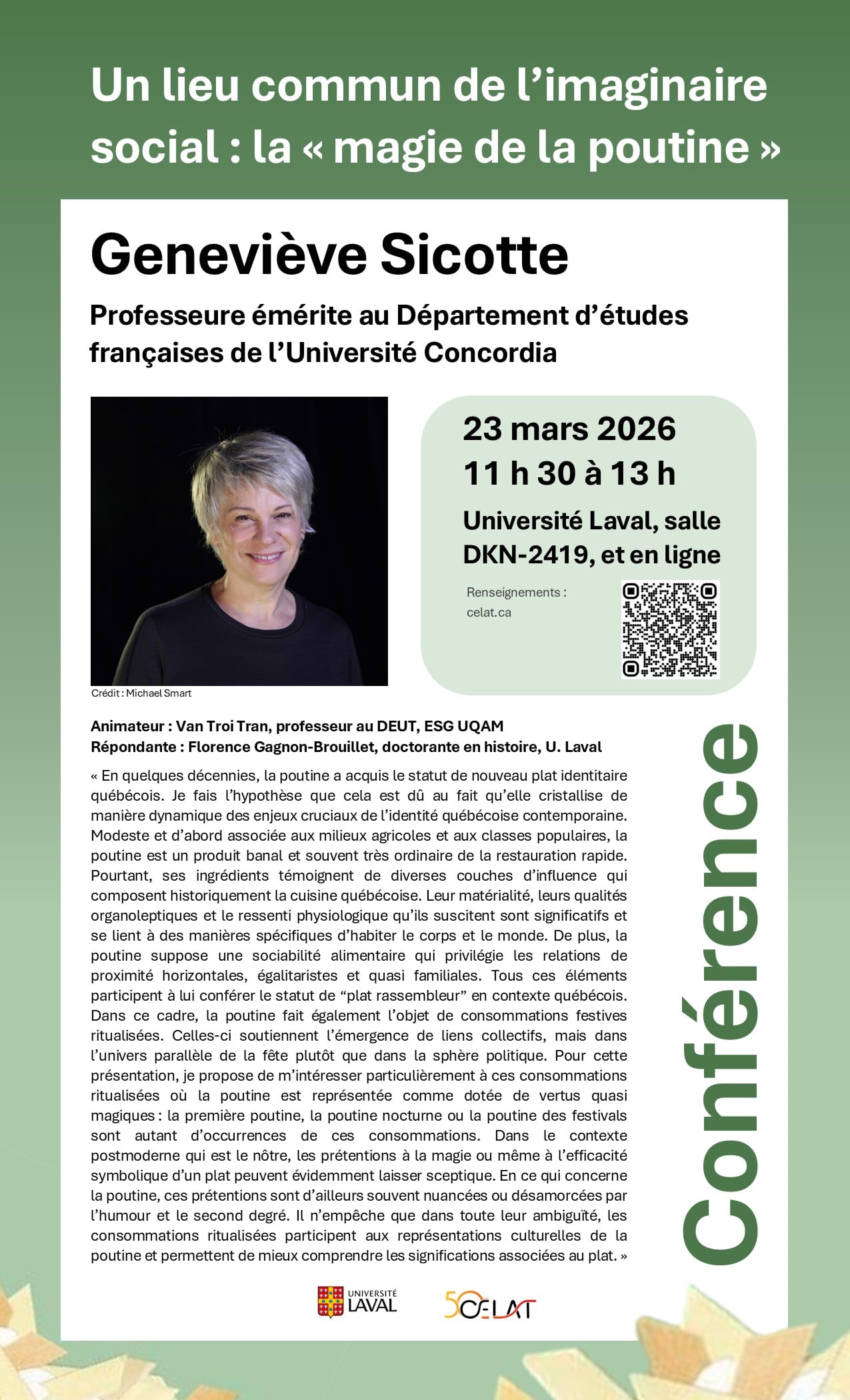 Conférence de Geneviève Sicotte