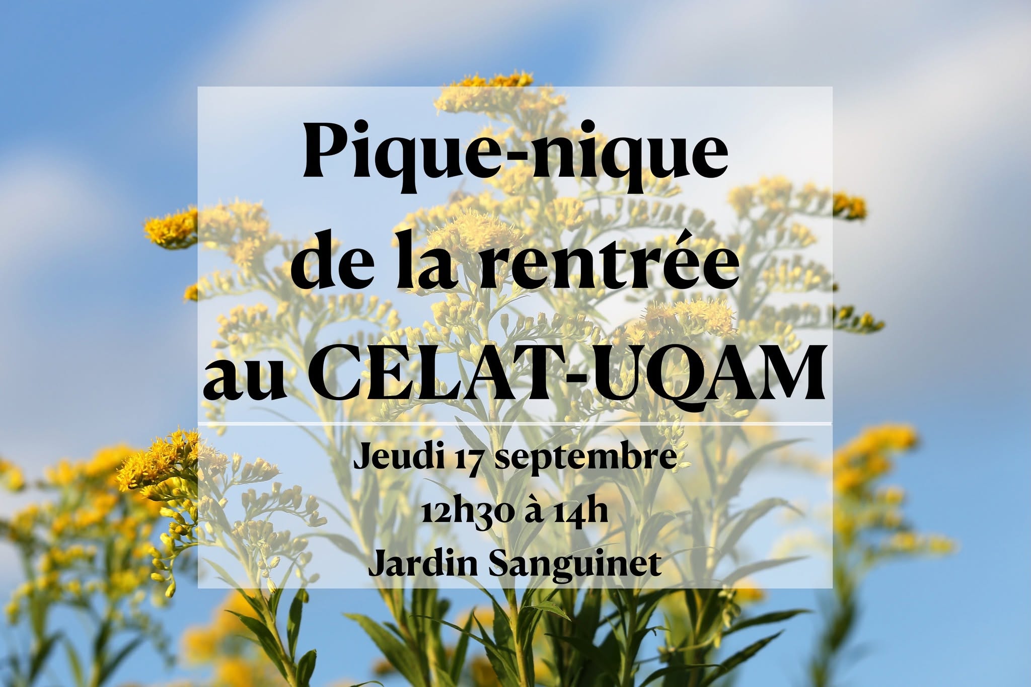Pique-nique de la rentrée au CELAT-UQAM