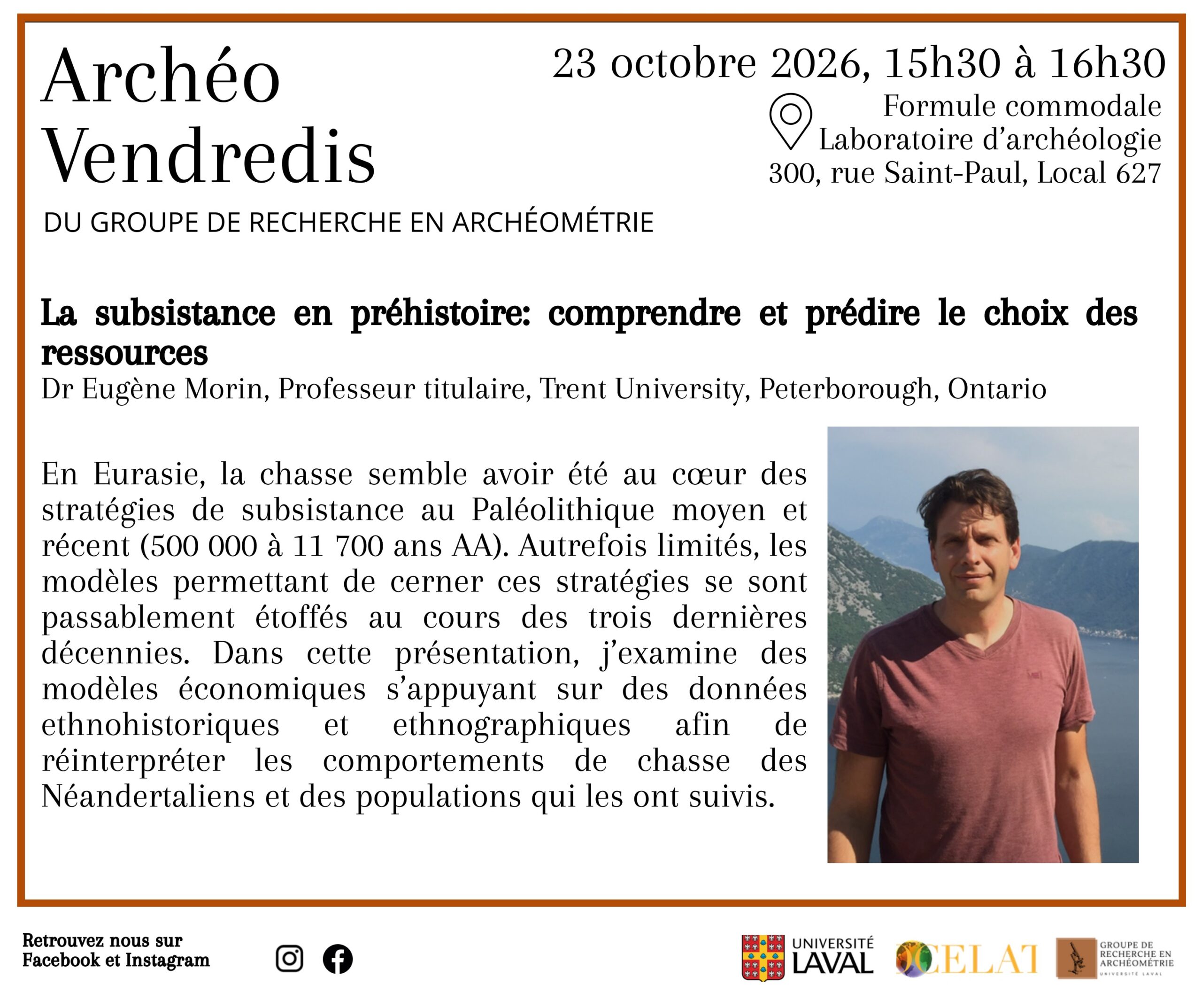 Archéo-vendredi – 23 octobre 2026